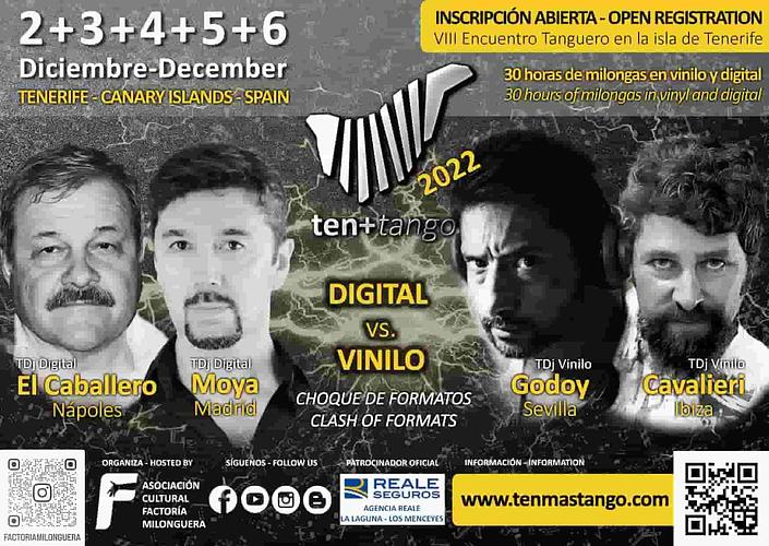 flyer image for TENMASTANGO 2022  VIII meeting of Tango Isla de Tenerife