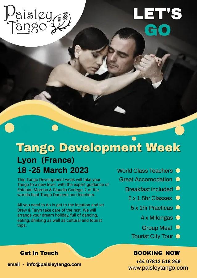 flyer image for Tango Development Week in Lyon