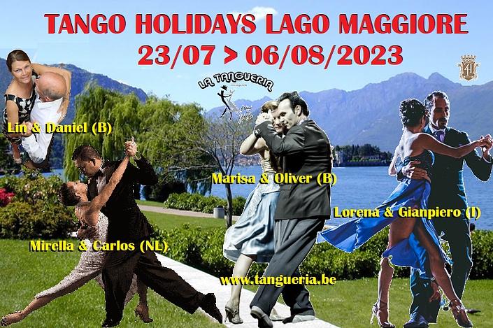 flyer image for 2 weeks Tango Holidays Lago Maggiore 2023 Italy