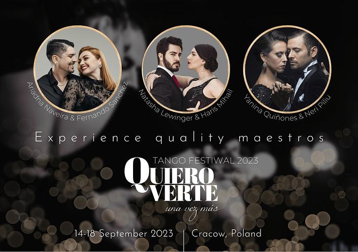 flyer image for Quiero Verte Una Vez Mas Tango Festival 2023