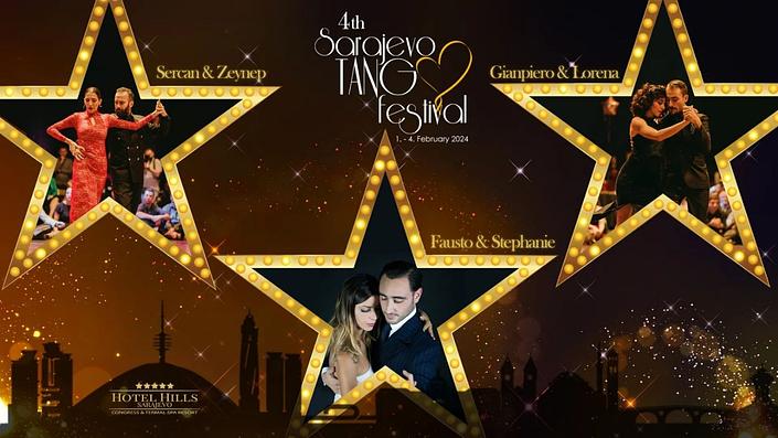 flyer image for 4th Sarajevo Tango Festival - February 1 - 4, 2024