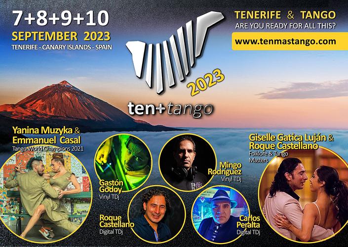 flyer image for TENMASTANGO 2023 FESTIVAL TENERIFE CANARY ISLAND  SPAIN