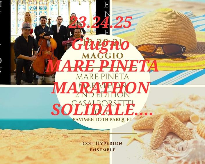 flyer image for Mare Pineta marathon in Romagna Charity edition