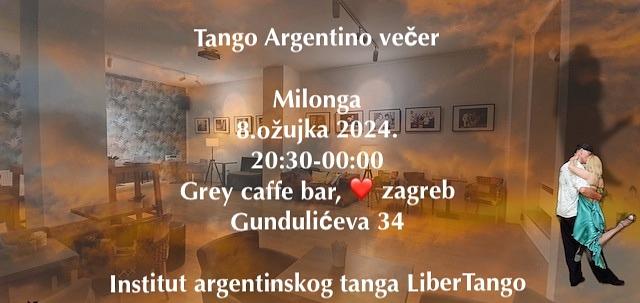 flyer image for GreyLonga milonga, Tango Argentino Zagreb