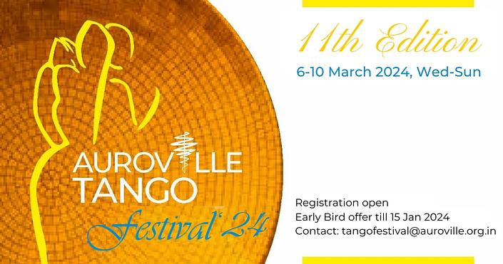 flyer image for The 11th Auroville Tango Festival