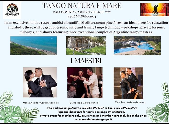 flyer image for Tango, nature and sea - Baia Domizia