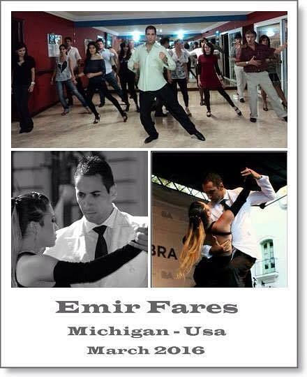flyer image for Emir Fares Comes To Michigan Argentine Tango Workshops and P