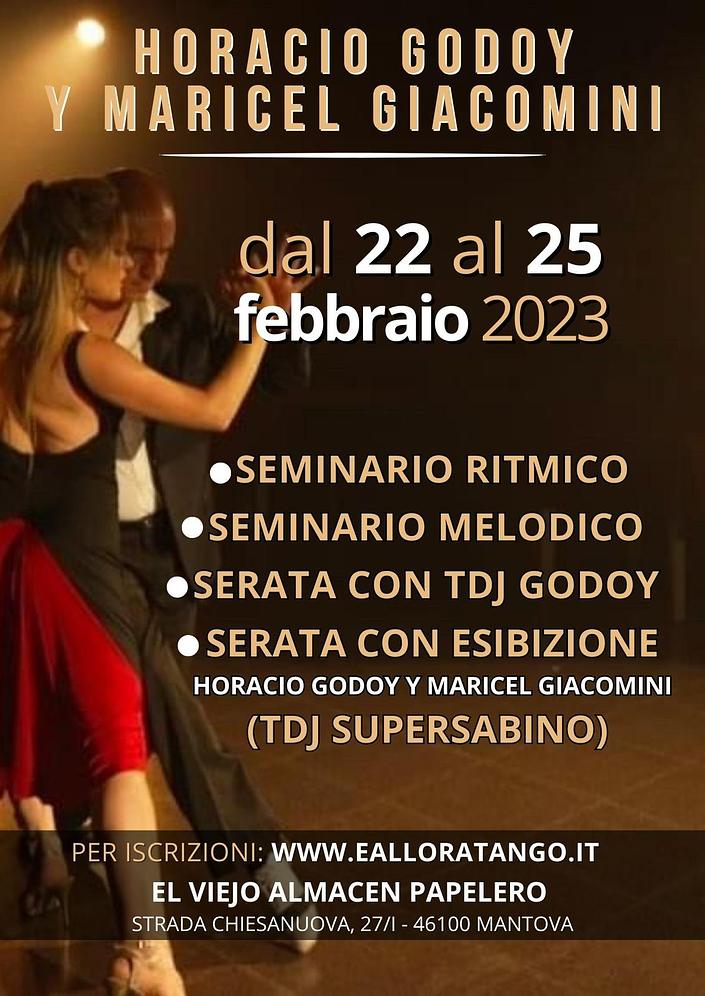 flyer image for Horacio Godoy's Seminar in Mantova Italy