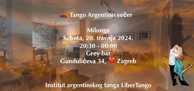 flyer image for GREYLONGA MILONGA, TANGO ARGENTINO ZAGREB