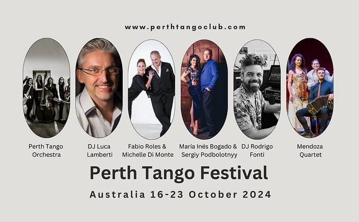 flyer image for Perth Tango Festival 2024