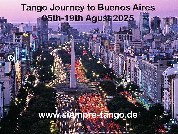 flyer image for Tango Journey to Buenos Aires
