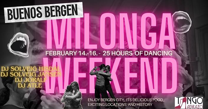 flyer image for Buenos Bergen Milonga Weekend