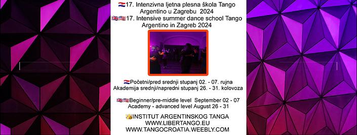 flyer image for 17. Intenzivna ljetna skola tango argentino Zagreb, napredni