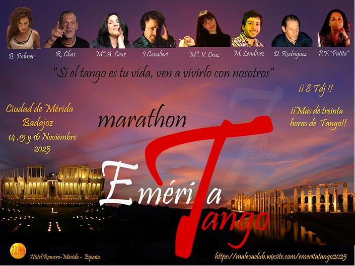 flyer image for EMERITA TANGO MARATON 2025