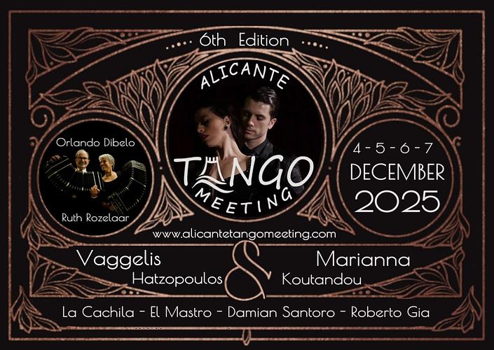 flyer image for Alicante Tango Meeting 2025