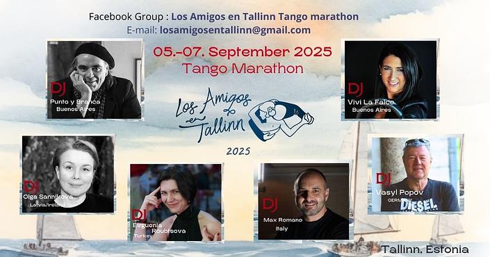flyer image for Los Amigos en Tallinn Tango Marathon 2025