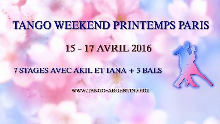 flyer image for Tango Weekend Printemps a Paris