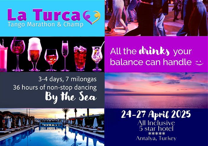 flyer image for LA TURCA Tango Marathon and Champ