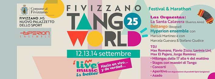 flyer image for FIVIZZANO TANGO WORLD, 18 EDITION