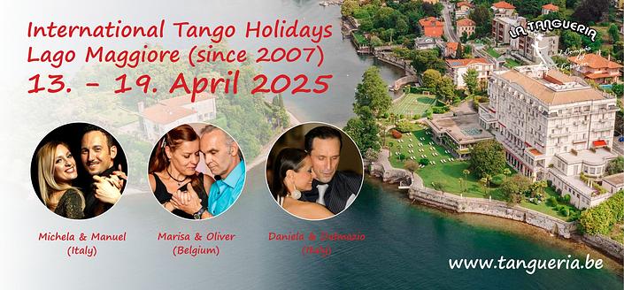 flyer image for Easter Tango Holidays Lago Maggiore April 2025 Italy