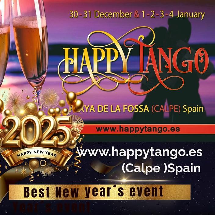 flyer image for Happy Tango New year s event