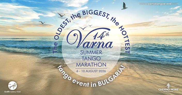flyer image for 14th Varna Summer TANGO Marathon, 6-10 August 2026