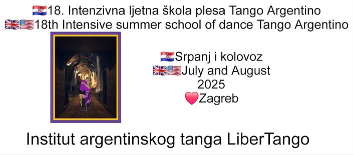 flyer image for 18. Intensive Summer School of dance Tango Argentino, Zagreb