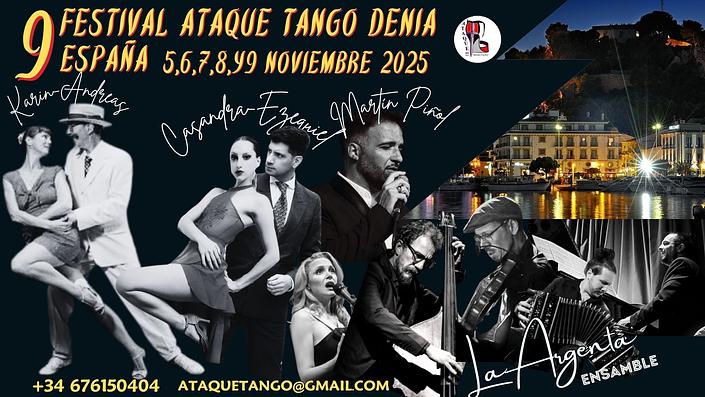 flyer image for FESTIVAL ATAQUE TANGO SPAIN  20 grados TEMPERATURA PROMEDIO