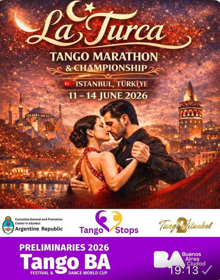 flyer image for LA TURCA TANGO MARATHON and CHAMPIONSHIP