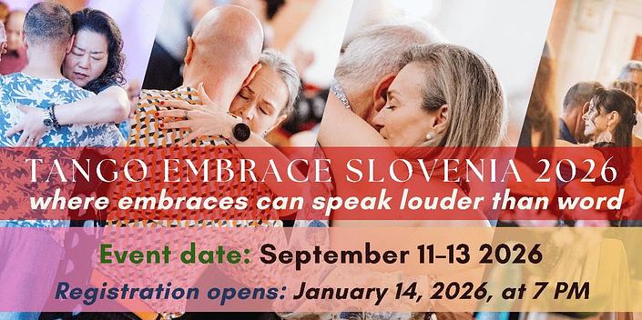 flyer image for Tango Embrace Slovenia