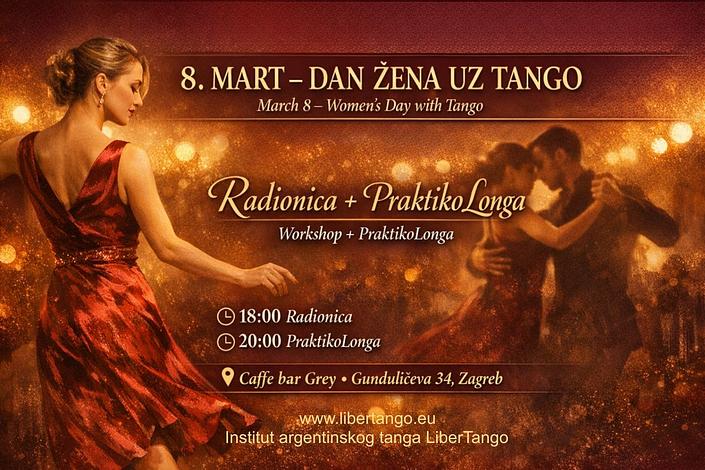 flyer image for Tango workshop and milonga Zagreb