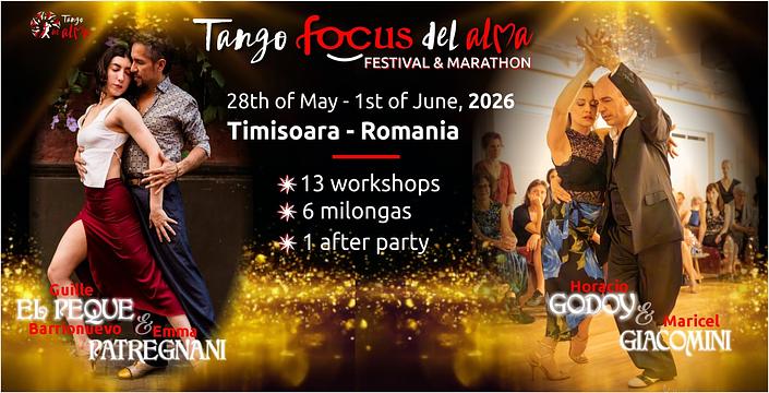 flyer image for Tango Focus del ALMA with Godoy, Maricel, Guille, Emma