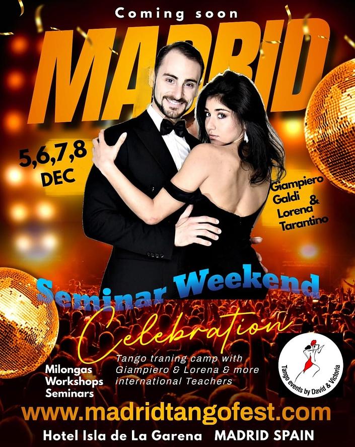 flyer image for MADRID TANGO FEST AND MADRID OLE