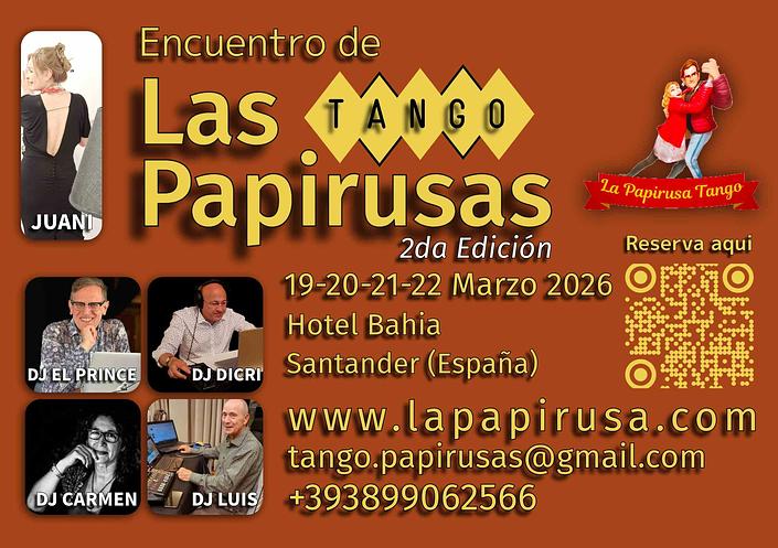 flyer image for Encuentro de tango Las Papirusa 2da edicion