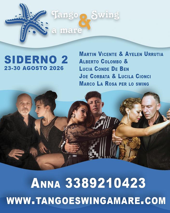 flyer image for VACANZA TANGO e swing  A MARE, SIDERNO 2