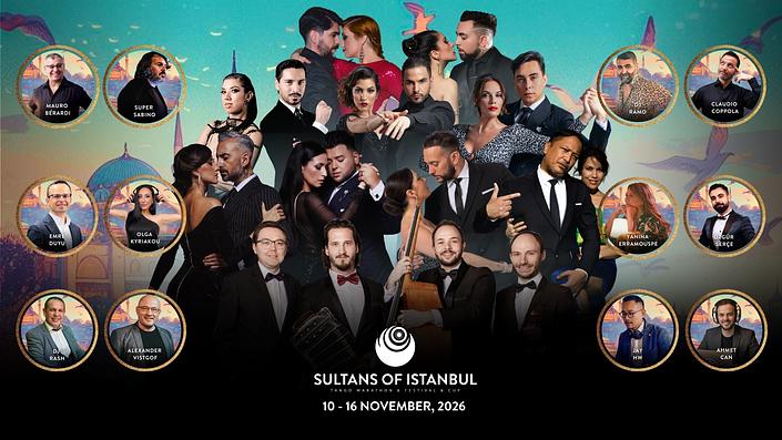 flyer image for 13. Sultans of Istanbul Tango Marathon  Festival  Cup 2026