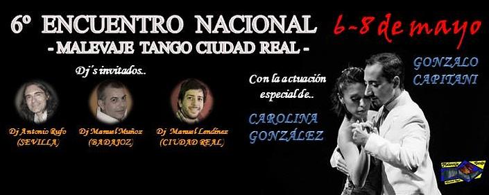 flyer image for 6 ENCUENTRO MALEVAJE TANGO CiUDAD REAL