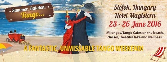 flyer image for Summer Tango Weekenend and wellnessat the lake Balaton