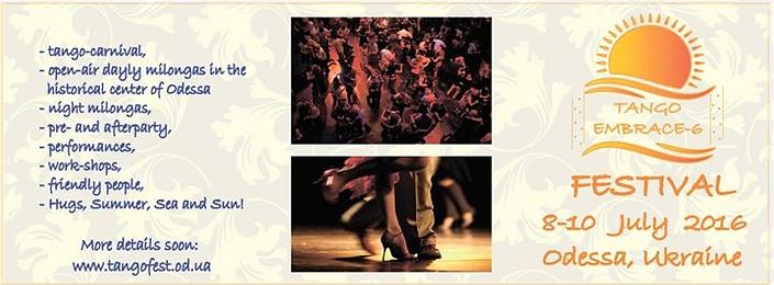 flyer image for Tango Embrace Festival