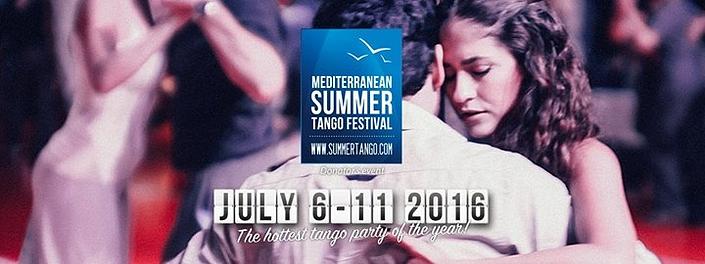 flyer image for Mediterranean Summer Tango Festival