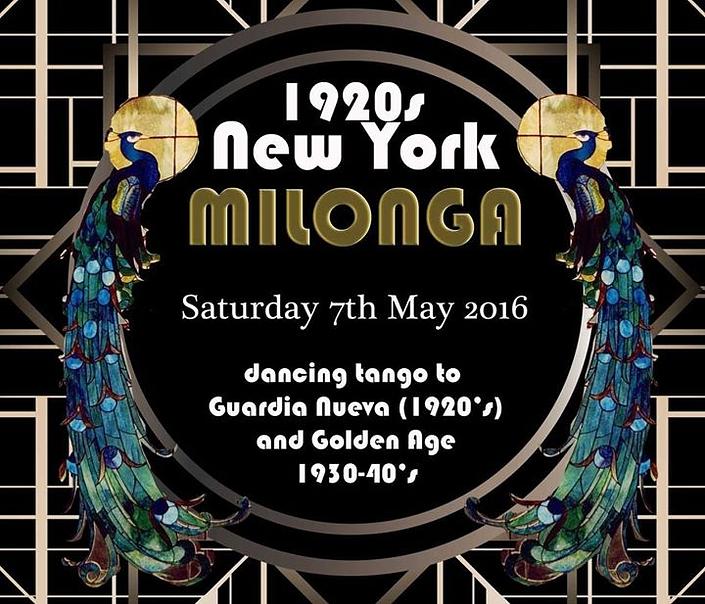 flyer image for 1920 s New York Milonga