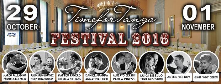 flyer image for TIMEFORTANGO FESTIVAL 2016 - 7th Edition