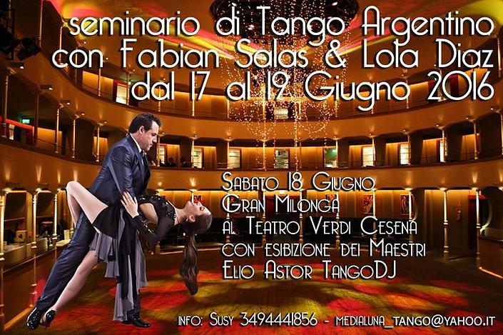 flyer image for Seminario di Tango e Gran Milonga